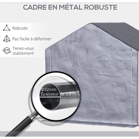 Outsunny Abri De Jardin Rangement Extérieur En PE Résistant Aux UV Gris Dim. 2L X 2l X 2H M - Gris 6 Outsunny Abri De Jardin Rangement Extérieur En PE Résistant Aux UV Gris Dim. 2L X 2l X 2H M - Gris – Image 4