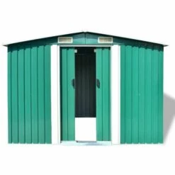 Hommoo Abri De Stockage Pour Jardin Metal Vert 257 X 205 X 178 Cm HDV27375 10 Hommoo Abri De Stockage Pour Jardin Metal Vert 257 X 205 X 178 Cm HDV27375 -France Abri de jardin Soldes Boutique 25140688 4