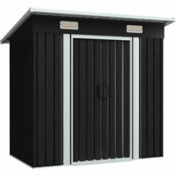 Hommoo Abri De Jardin Anthracite Acier HDV30183
