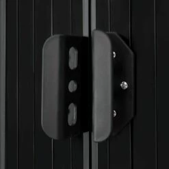 Hommoo Abri De Stockage Pour Jardin Anthracite Acier 204x132x186 Cm HDV30185 -France Abri de jardin Soldes Boutique 25142982 3