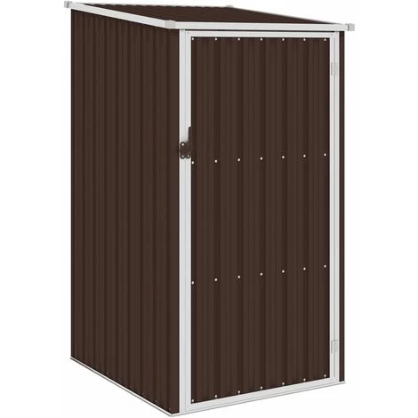 VidaXL Abri De Jardin Marrron 87x98x159 Cm Acier Galvanisé - Brun 3 VidaXL Abri De Jardin Marrron 87x98x159 Cm Acier Galvanisé - Brun