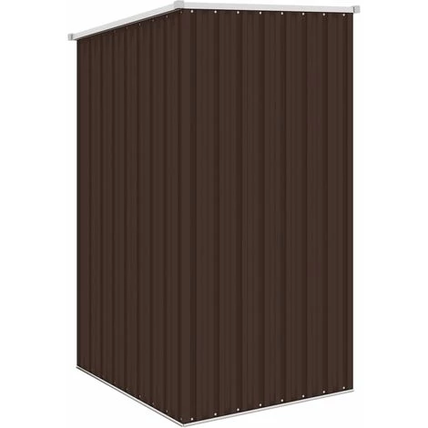 VidaXL Abri De Jardin Marrron 87x98x159 Cm Acier Galvanisé - Brun 6 VidaXL Abri De Jardin Marrron 87x98x159 Cm Acier Galvanisé - Brun – Image 4