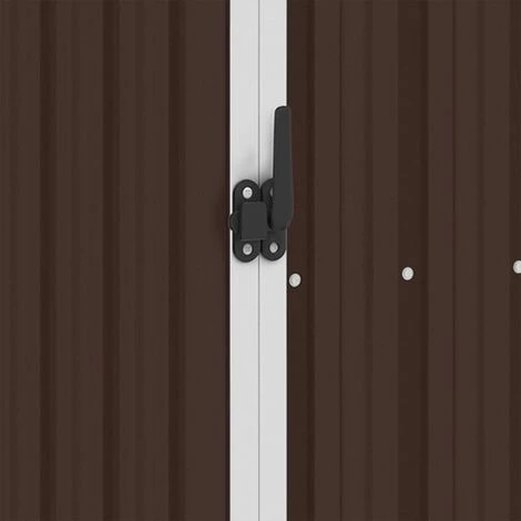 VidaXL Abri De Jardin Marrron 87x98x159 Cm Acier Galvanisé - Brun 7 VidaXL Abri De Jardin Marrron 87x98x159 Cm Acier Galvanisé - Brun – Image 5