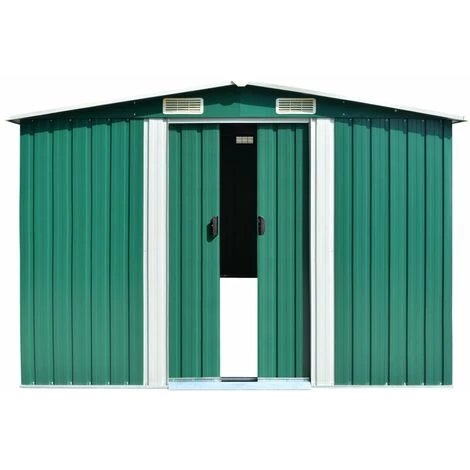 TRUE DEAL Abri De Jardin 257 X 298 X 178 Cm Métal Vert 4 TRUE DEAL Abri De Jardin 257 X 298 X 178 Cm Métal Vert – Image 2