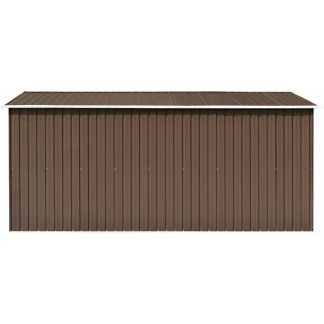 TRUE DEAL Abri De Jardin 257 X 398 X 178 Cm Métal Marron 6 TRUE DEAL Abri De Jardin 257 X 398 X 178 Cm Métal Marron – Image 4