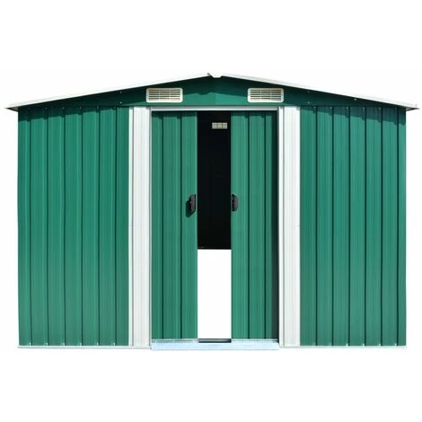 TRUE DEAL Abri De Jardin 257 X 497 X 178 Cm Métal Vert 4 TRUE DEAL Abri De Jardin 257 X 497 X 178 Cm Métal Vert – Image 2