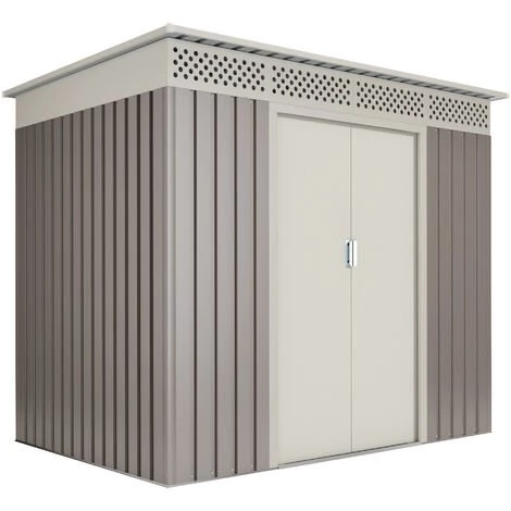 HOGGAR Abri De Jardin En Métal Nykop 3.02m2 - Garantie 10 Ans - 213x142x184cm. Remise Métal 3 HOGGAR Abri De Jardin En Métal Nykop 3.02m2 - Garantie 10 Ans - 213x142x184cm. Remise Métal