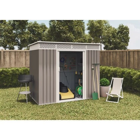 HOGGAR Abri De Jardin En Métal Nykop 3.02m2 - Garantie 10 Ans - 213x142x184cm. Remise Métal 6 HOGGAR Abri De Jardin En Métal Nykop 3.02m2 - Garantie 10 Ans - 213x142x184cm. Remise Métal – Image 4