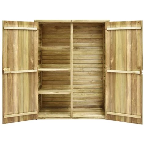 TRUE DEAL Abri à Outils De Jardin 123x50x171 Cm Pinède Imprégnée 6 TRUE DEAL Abri à Outils De Jardin 123x50x171 Cm Pinède Imprégnée – Image 4