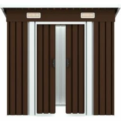 TRUE DEAL Abri De Stockage Pour Jardin Marron 194x121x181 Cm Acier 9 TRUE DEAL Abri De Stockage Pour Jardin Marron 194x121x181 Cm Acier -France Abri de jardin Soldes Boutique 26368630 3