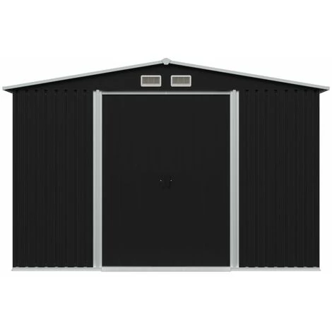 TRUE DEAL Abri De Stockage Pour Jardin Anthracite Acier 257x205x178 Cm 4 TRUE DEAL Abri De Stockage Pour Jardin Anthracite Acier 257x205x178 Cm – Image 2