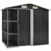 TRUE DEAL Abri De Jardin Avec étagère Anthracite 205x130x183 Cm Fer 2 TRUE DEAL Abri De Jardin Avec étagère Anthracite 205x130x183 Cm Fer -France Abri de jardin Soldes Boutique 26368852 1