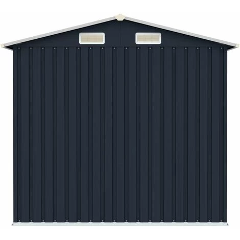Abri De Jardin Anthracite 205x129x183 Cm Acier Galvanisé VidaXL 7 Abri De Jardin Anthracite 205x129x183 Cm Acier Galvanisé VidaXL – Image 5