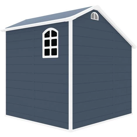 Abri De Jardin Résine Gardiun Sylvana A - 3,92 M² Avec Range Bûches Extérieur 204x192x204 Cm Anthracite 4 Abri De Jardin Résine Gardiun Sylvana A - 3,92 M² Avec Range Bûches Extérieur 204x192x204 Cm Anthracite – Image 2