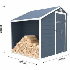 Abri De Jardin Résine Gardiun Sylvana A - 3,92 M² Avec Range Bûches Extérieur 204x192x204 Cm Anthracite 8 Abri De Jardin Résine Gardiun Sylvana A - 3,92 M² Avec Range Bûches Extérieur 204x192x204 Cm Anthracite -France Abri de jardin Soldes Boutique 26929573 3