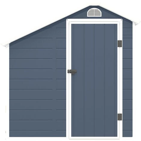 Abri De Jardin Résine Gardiun Sylvana A - 3,92 M² Avec Range Bûches Extérieur 204x192x204 Cm Anthracite 6 Abri De Jardin Résine Gardiun Sylvana A - 3,92 M² Avec Range Bûches Extérieur 204x192x204 Cm Anthracite – Image 4