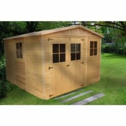 Abri De Jardin En Bois Naturel - Stockage Extérieur Avec Fenêtres- H226x316x324 Cm/9 M² Hangar En Bois Naturel - Atelier Rangement Outils Et Vélos- TIMBELA M335 - Beige 9 Abri De Jardin En Bois Naturel - Stockage Extérieur Avec Fenêtres- H226x316x324 Cm/9 M² Hangar En Bois Naturel - Atelier Rangement Outils Et Vélos- TIMBELA M335 - Beige -France Abri de jardin Soldes Boutique 26984953 3