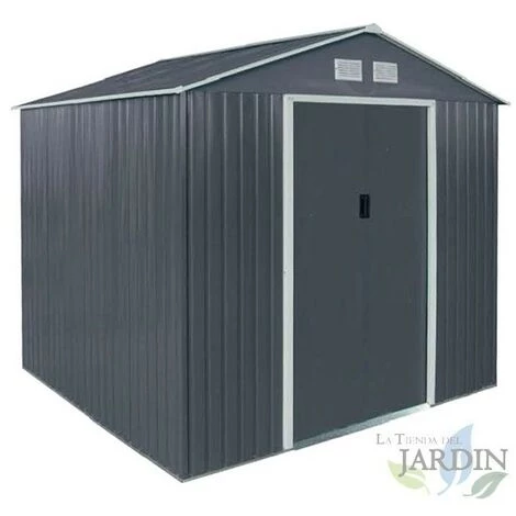 SUINGA Maison En Métal Gris 8,84 M2 202x277x319 Cm 3 SUINGA Maison En Métal Gris 8,84 M2 202x277x319 Cm