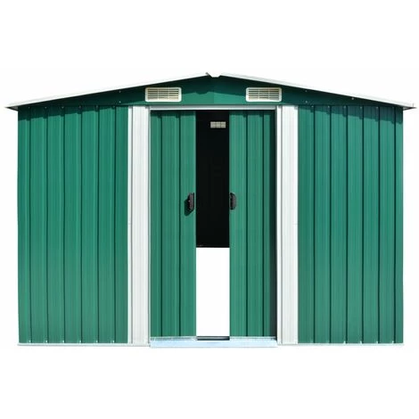 TRUE DEAL Abri De Jardin 257 X 597 X 178 Cm Métal Vert 4 TRUE DEAL Abri De Jardin 257 X 597 X 178 Cm Métal Vert – Image 2