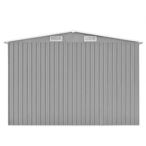 TRUE DEAL Abri De Jardin 257 X 597 X 178 Cm Métal Gris 5 TRUE DEAL Abri De Jardin 257 X 597 X 178 Cm Métal Gris – Image 3