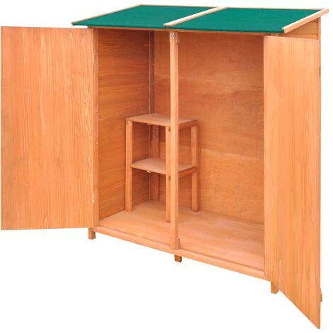 LITZEE Abri De Jardin De Stockage D'outils De Jardin Bois 5 LITZEE Abri De Jardin De Stockage D'outils De Jardin Bois – Image 3