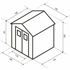 Abri De Jardin En Résine Gardiun Zoe A - 3,64 M² 190x192x226 Cm Plancher Gris Anthracite -France Abri de jardin Soldes Boutique 27979117 4