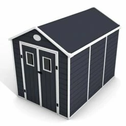 Abri De Jardin En Résine Gardiun Zoe B - 5,32 M² 190x280x226 Cm Plancher Gris Anthracite -France Abri de jardin Soldes Boutique 27979120 5