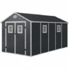 Abri De Jardin En Résine Gardiun Zoe E - 11,04 M² 242x456x239 Cm Plancher Gris Anthracite