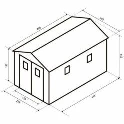 Abri De Jardin En Résine Gardiun Zoe E - 11,04 M² 242x456x239 Cm Plancher Gris Anthracite -France Abri de jardin Soldes Boutique 28019084 4