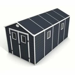 Abri De Jardin En Résine Gardiun Zoe E - 11,04 M² 242x456x239 Cm Plancher Gris Anthracite -France Abri de jardin Soldes Boutique 28019084 5