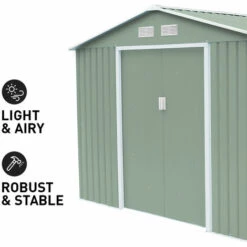 SOANA GARDEN SHED Abri En Tôle Galvanisée Verte Pour Outils De Jardin Ortisei NATURE 277x191x202cm 9 SOANA GARDEN SHED Abri En Tôle Galvanisée Verte Pour Outils De Jardin Ortisei NATURE 277x191x202cm -France Abri de jardin Soldes Boutique 28103610 3