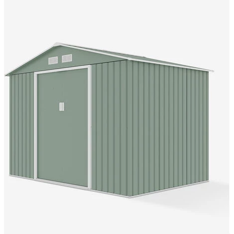 SOANA GARDEN SHED Abri En Tôle Galvanisée Verte Pour Outils De Jardin Ortisei NATURE 277x191x202cm 6 SOANA GARDEN SHED Abri En Tôle Galvanisée Verte Pour Outils De Jardin Ortisei NATURE 277x191x202cm – Image 4