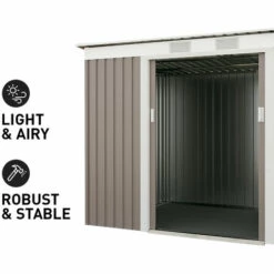 SOANA GARDEN SHED Abris De Jardin En Tôle Galvanisée Grise Porto Cervo 261x181x176cm 9 SOANA GARDEN SHED Abris De Jardin En Tôle Galvanisée Grise Porto Cervo 261x181x176cm -France Abri de jardin Soldes Boutique 28103615 3