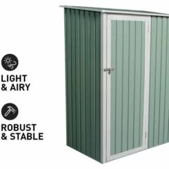 SOANA GARDEN SHED Abri De Jardin En Tôle Galvanisée En Métal Vert Amalfi NATURE 143X89x186cm 9 SOANA GARDEN SHED Abri De Jardin En Tôle Galvanisée En Métal Vert Amalfi NATURE 143X89x186cm -France Abri de jardin Soldes Boutique 28103623 3