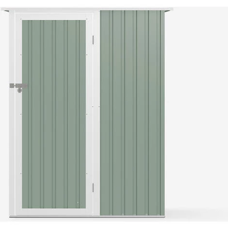 SOANA GARDEN SHED Abri De Jardin En Tôle Galvanisée En Métal Vert Amalfi NATURE 143X89x186cm 7 SOANA GARDEN SHED Abri De Jardin En Tôle Galvanisée En Métal Vert Amalfi NATURE 143X89x186cm – Image 5