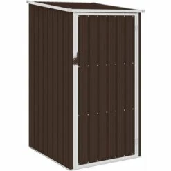 ASUPERMALL Abri De Jardin Marrron 87x98x159 Cm Acier Galvanise