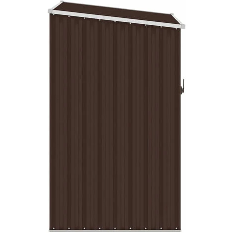 ASUPERMALL Abri De Jardin Marrron 87x98x159 Cm Acier Galvanise 6 ASUPERMALL Abri De Jardin Marrron 87x98x159 Cm Acier Galvanise – Image 4