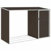 ASUPERMALL Abri A Bois De Jardin Marron 245x98x159 Cm Acier Galvanise 1 ASUPERMALL Abri A Bois De Jardin Marron 245x98x159 Cm Acier Galvanise -France Abri de jardin Soldes Boutique 28181808 1