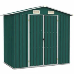 ASUPERMALL Abri De Jardin Vert 205x129x183 Cm Acier Galvanise