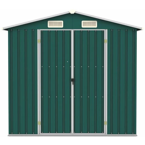 ASUPERMALL Abri De Jardin Vert 205x129x183 Cm Acier Galvanise 7 ASUPERMALL Abri De Jardin Vert 205x129x183 Cm Acier Galvanise – Image 5