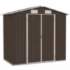 ASUPERMALL Abri De Jardin Marron 205x129x183 Cm Acier Galvanise