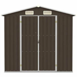 ASUPERMALL Abri De Jardin Marron 205x129x183 Cm Acier Galvanise 10 ASUPERMALL Abri De Jardin Marron 205x129x183 Cm Acier Galvanise -France Abri de jardin Soldes Boutique 28181823 4