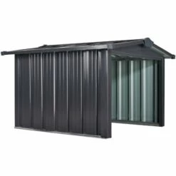 Outsunny Abri De Jardin Pour Tondeuse à Gazon Robot-tondeuse - Garage Tondeuse Robot - Tôle Acier Noir - Noir