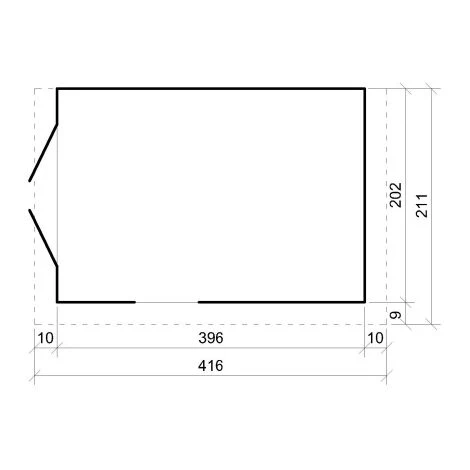 TIMBELA M340 Abri De Jardin En Bois Naturel (sans Paroi Latérale)- Stockage Extérieur Avec Fenêtres- H244x211x416 Cm/8 M2, Hangar En Bois Naturel - Atelier Rangement Outils Et Vélos - Beige 5 TIMBELA M340 Abri De Jardin En Bois Naturel (sans Paroi Latérale)- Stockage Extérieur Avec Fenêtres- H244x211x416 Cm/8 M2, Hangar En Bois Naturel - Atelier Rangement Outils Et Vélos - Beige – Image 3