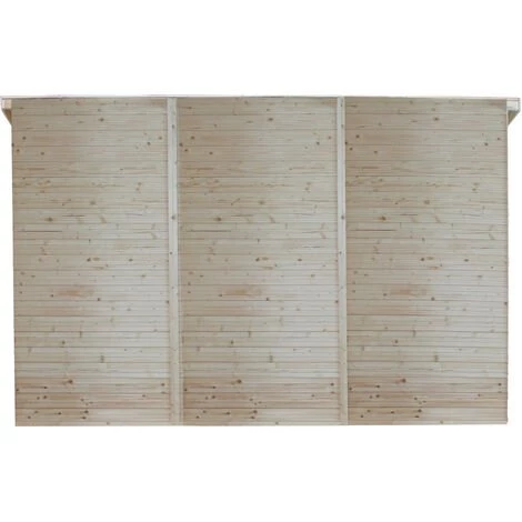 Abri De Jardin En Bois Naturel(avec Paroi Latérale) - Stockage Extérieur Avec Fenêtres-H244x216x416 Cm/8,2 M2, Hangar En Bois Naturel - Atelier Rangement Outils Et Vélos- TIMBELA M340A - Beige 4 Abri De Jardin En Bois Naturel(avec Paroi Latérale) - Stockage Extérieur Avec Fenêtres-H244x216x416 Cm/8,2 M2, Hangar En Bois Naturel - Atelier Rangement Outils Et Vélos- TIMBELA M340A - Beige – Image 2