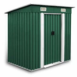 ESTEXO Abri De Jardin En Métal 190x121x180cm Abri De Jardin Galvanisé Vert