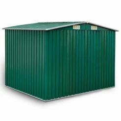 ESTEXO Remise à Outils Abri De Jardin Toit à Pignon Métal Vert 257x205x178cm -France Abri de jardin Soldes Boutique 29542762 2