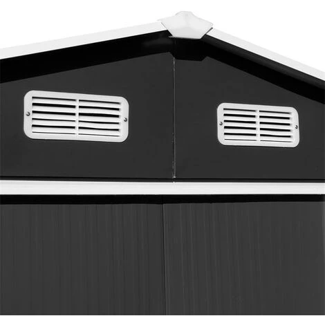 ESTEXO Abri à Outil Abri De Jardin 257x300x178 Cm Fondation Métal Anthracite 5 ESTEXO Abri à Outil Abri De Jardin 257x300x178 Cm Fondation Métal Anthracite – Image 3