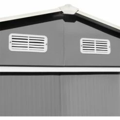 ESTEXO Abri à Outils Abri De Jardin 497x257x178 Cm Fondation En Métal Gris Clair 9 ESTEXO Abri à Outils Abri De Jardin 497x257x178 Cm Fondation En Métal Gris Clair -France Abri de jardin Soldes Boutique 29542780 3