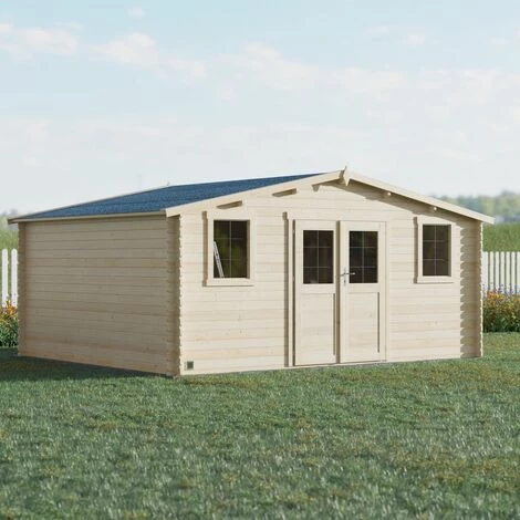 Forest Style Abri JUNO 17,5m² - 212 X 183 Cm - Madriers Emboités 28mm 5 Forest Style Abri JUNO 17,5m² - 212 X 183 Cm - Madriers Emboités 28mm – Image 3